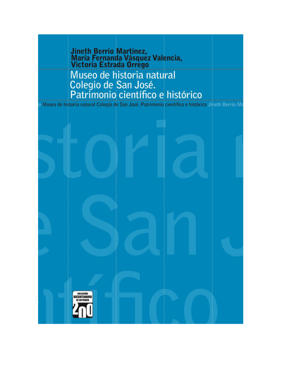 Museo de Historia Natural Colegio de San José. Patrimonio científico e histórico